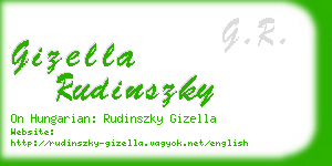 gizella rudinszky business card